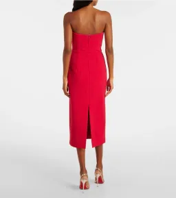 Rebecca Vallance Akari Strapless Midi Dress Red Size 8 for rent on The Volte - image 2