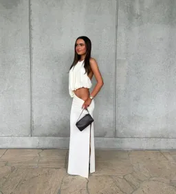 Bec and Bridge Cadence Racer Back Maxi Dress in Snow Cream White Size 8  for rent on The Volte - image 1