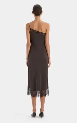 Sir the Label Aries One Shoulder Dress Bitter Chocolate Size 1 for rent on The Volte - image 2