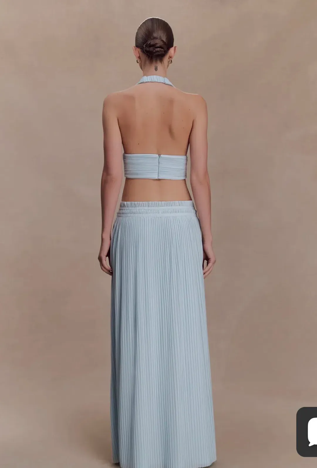 Meshki Amaris Halter and Skirt- Blue Size S for rent on The Volte - main image