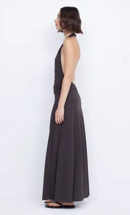 Bec & Bridge Blanche Halter Maxi Dress Espresso Brown for rent on The Volte - image 3
