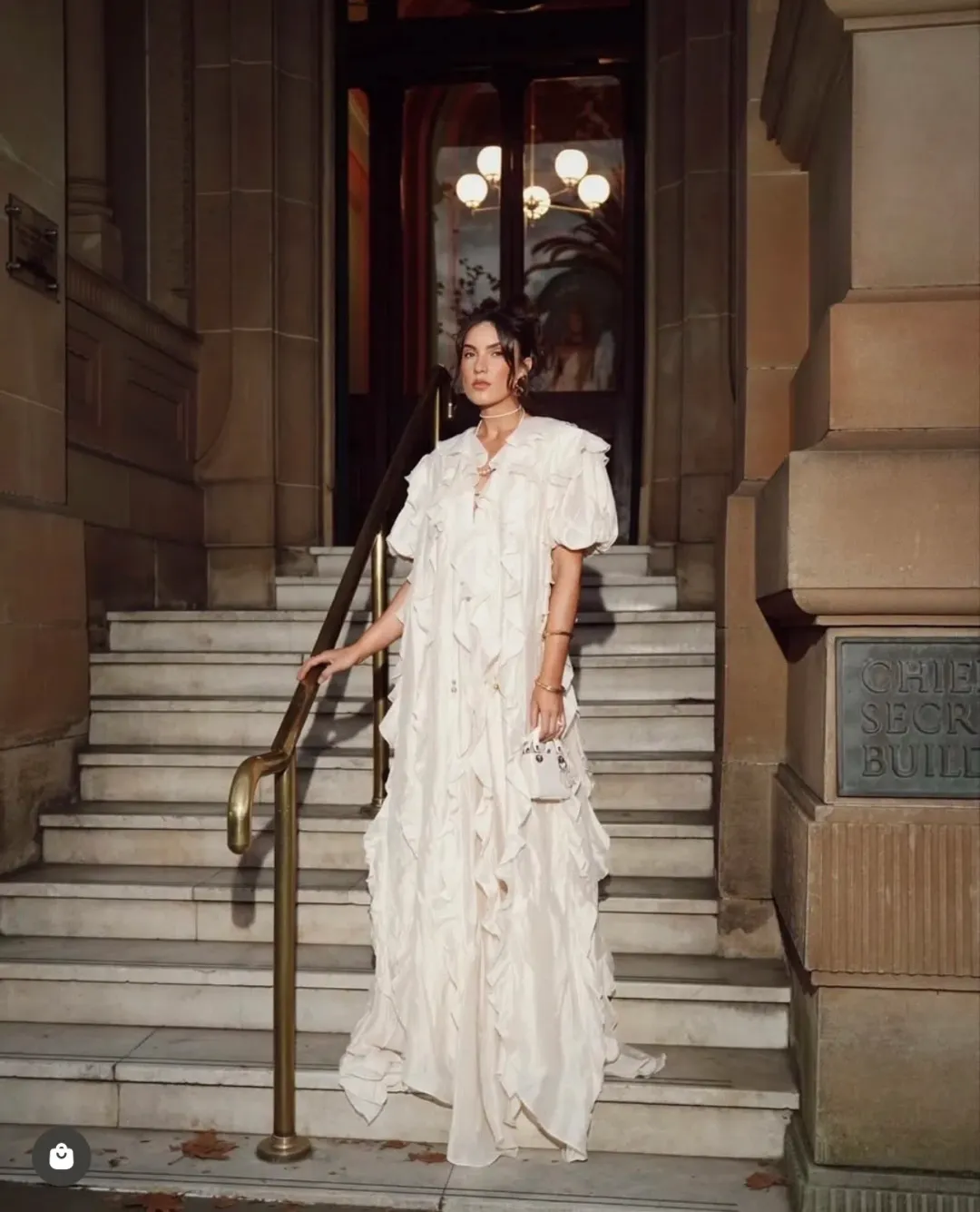 AJE VOYAGER MAXI DRESS Size 14 in Coconut Cream for rent on The Volte - main image