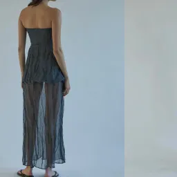 Paloma Wool Grey Mansino Maxi Dress for rent on The Volte - image 5