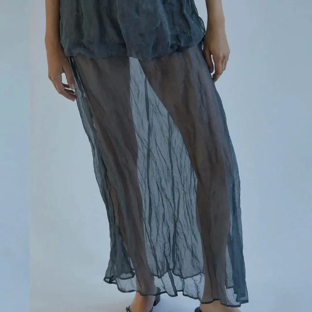 Paloma Wool Grey Mansino Maxi Dress for rent on The Volte - main image