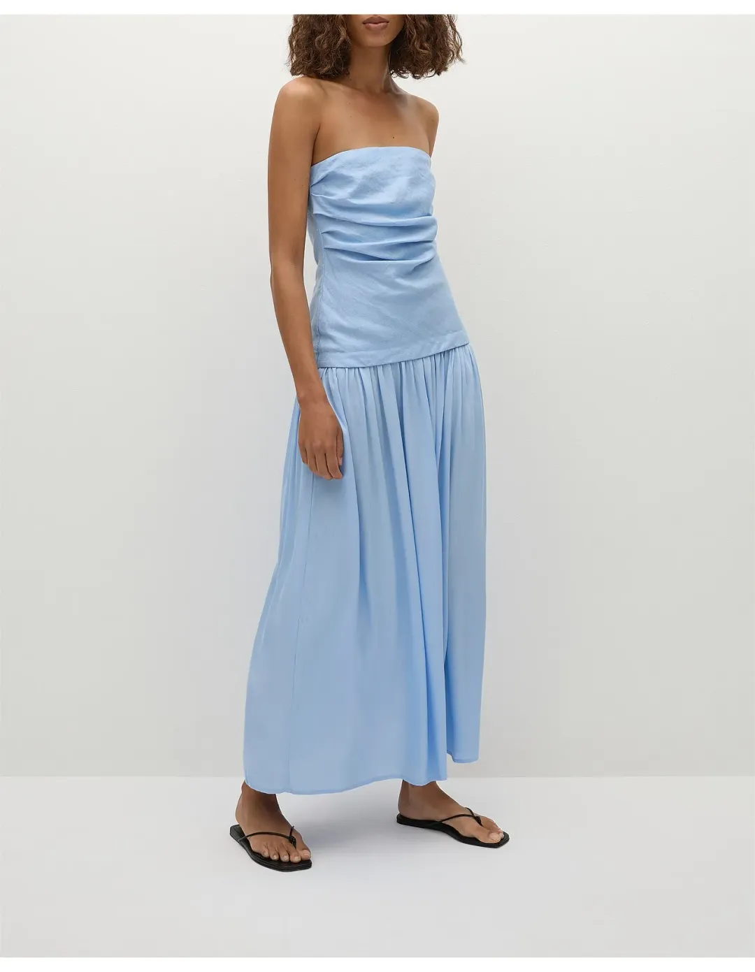 Faithfull The Brand Hedy Maxi Dress Blue Size 12 for rent on The Volte - main image