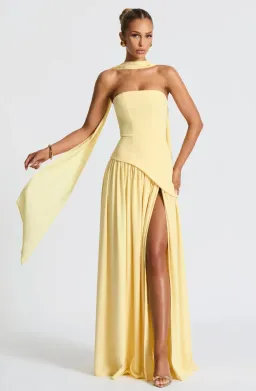 Maliyah Maxi Dress - Lemon for rent on The Volte - image 1