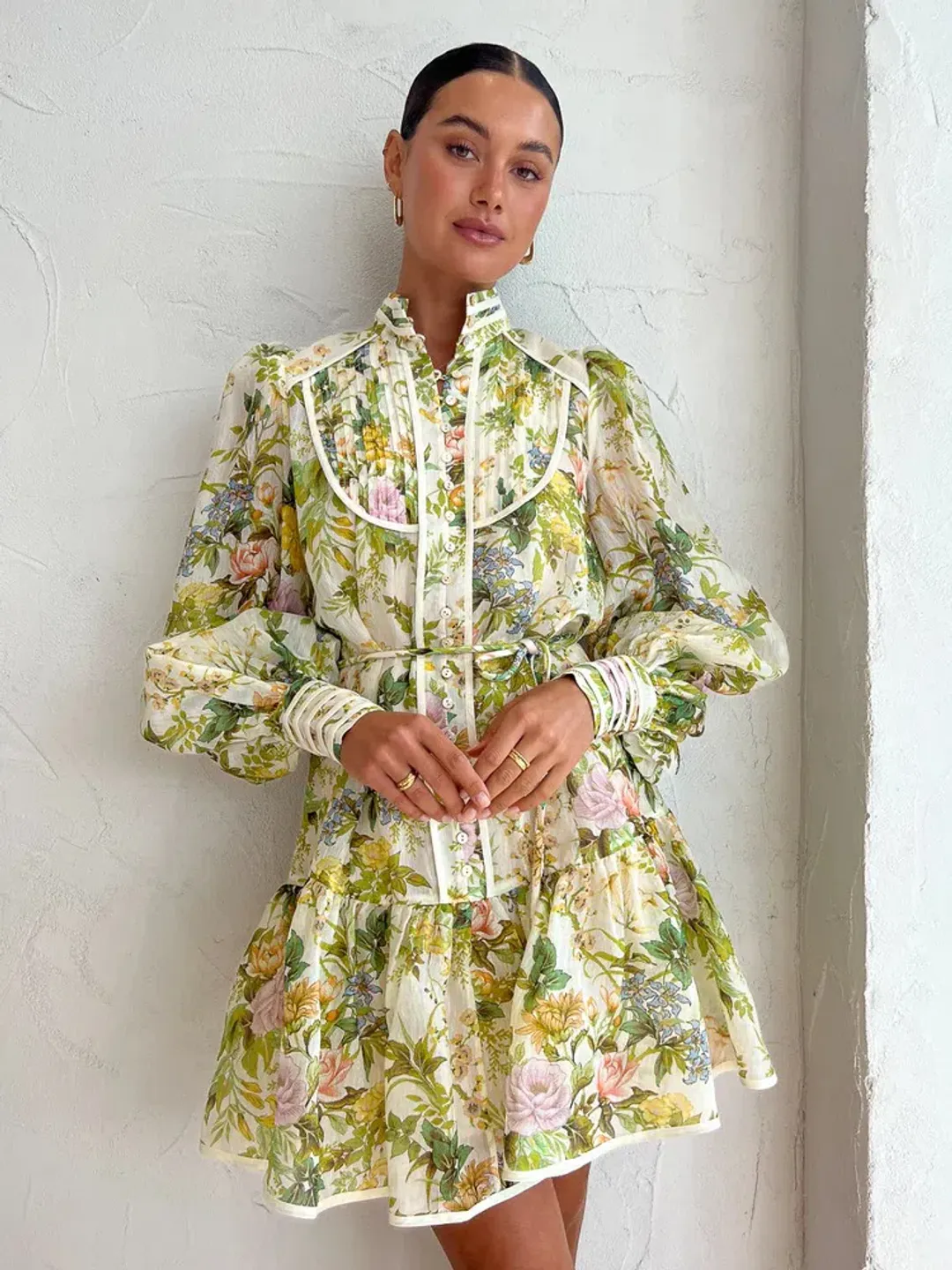 Alemais Eden Mini Dress Floral Size 10 for rent on The Volte - main image