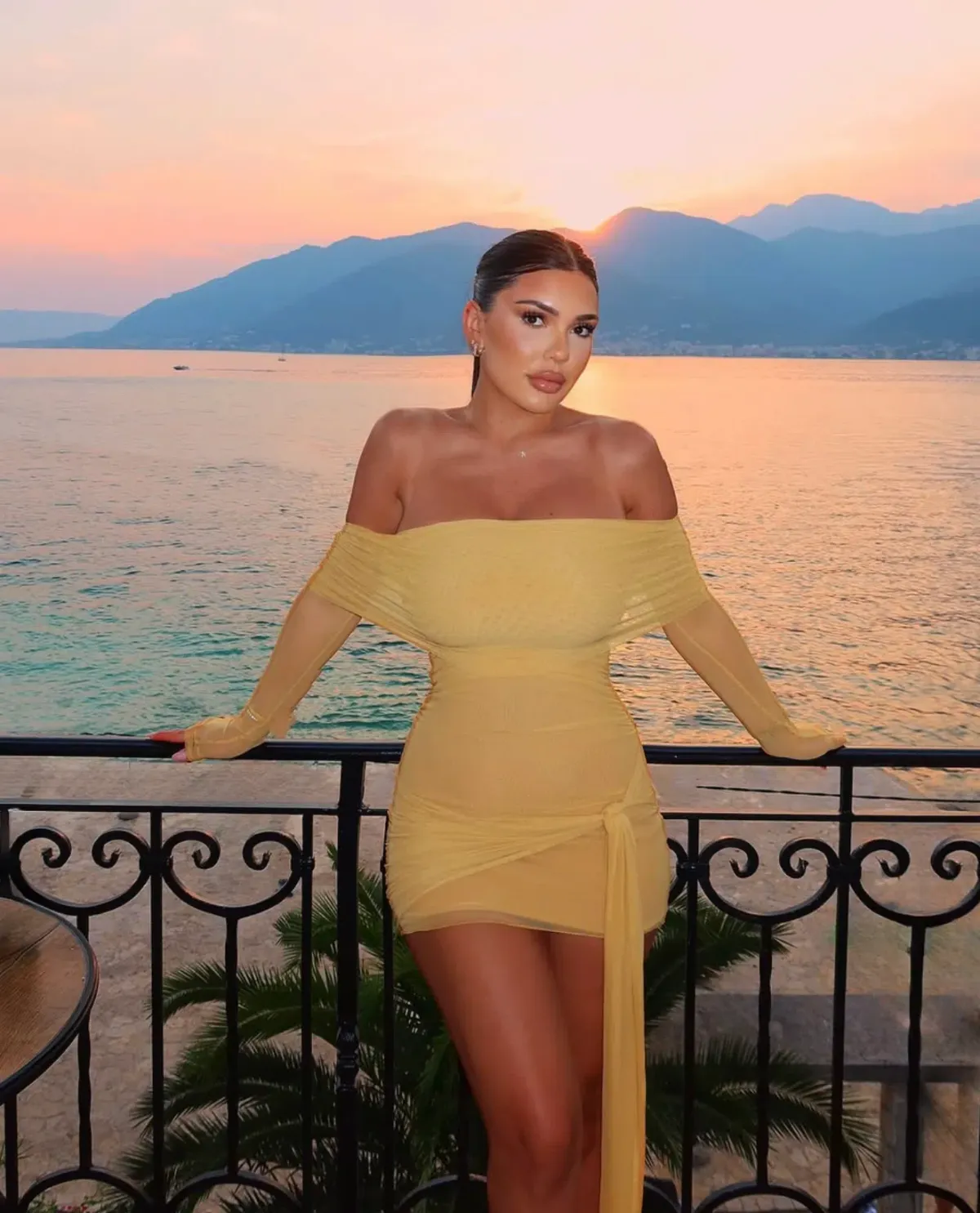 BENNI Yasmin Mini Dress Mustard Size AU 12 for rent on The Volte - main image