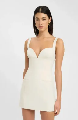 Kookai Alto Bustier Mini Dress in Almond Milk Size 12 for rent on The Volte - image 2