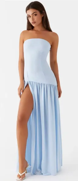 Asymmetrical Baby Blue Maxi for rent on The Volte - image 1