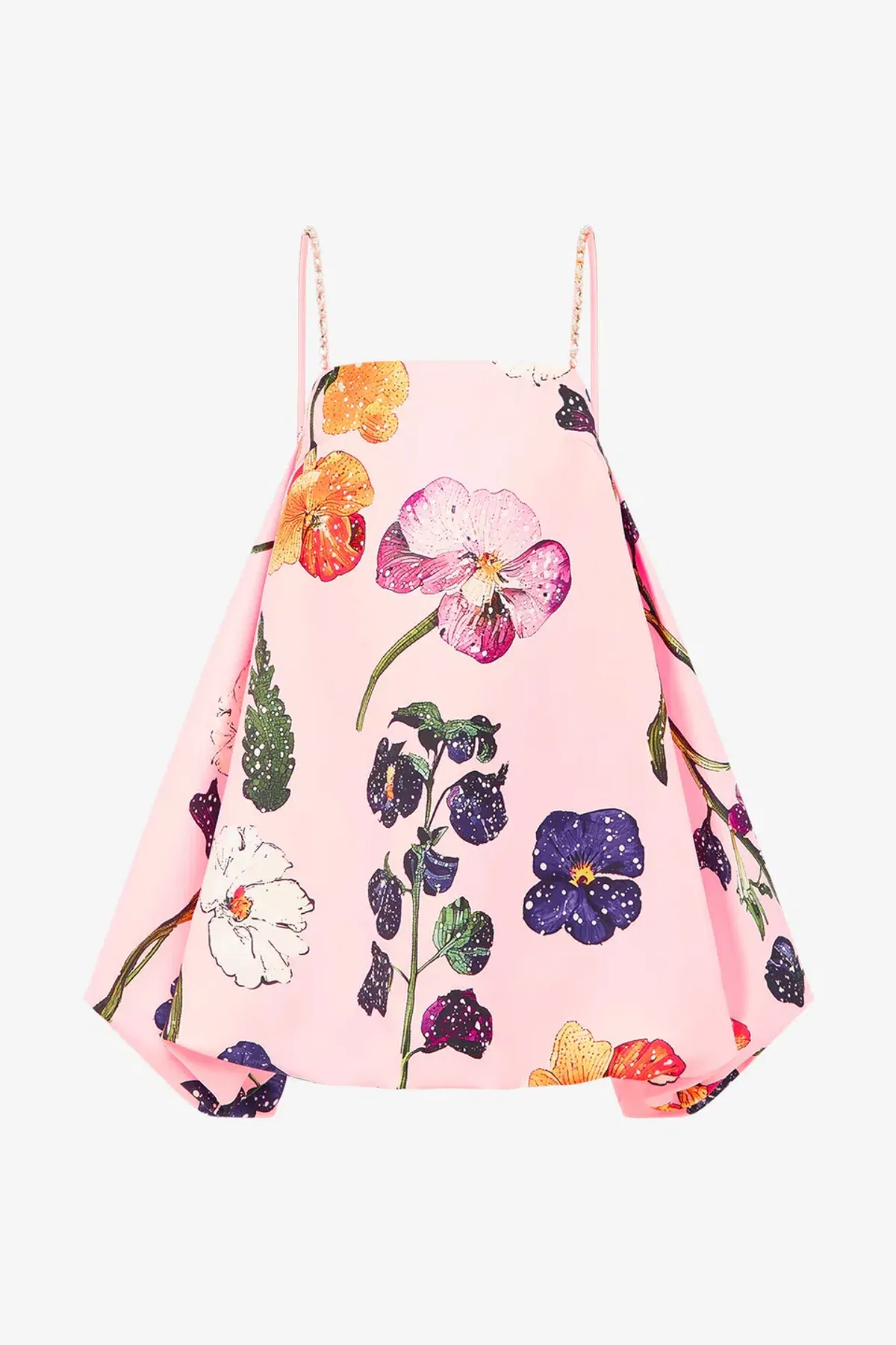 Leo Lin Patsy  Embellished Puff Mini Dress Wildbloom Size 6 for rent on The Volte - main image