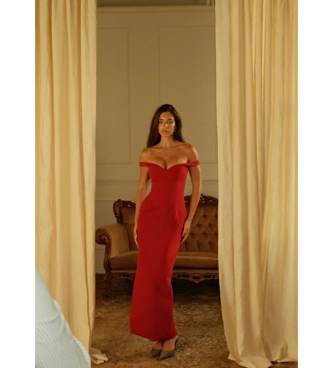 Arcina Ori Ellery Maxi Dress Red Red Size XS/AU 6 for rent on The Volte - main image