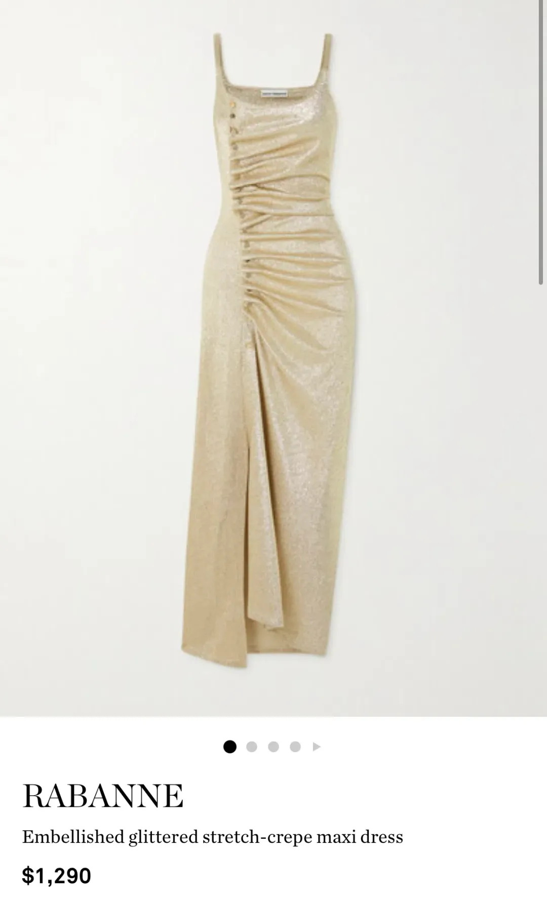 Paco rabanne embellished glitter maxi dress for rent on The Volte - main image