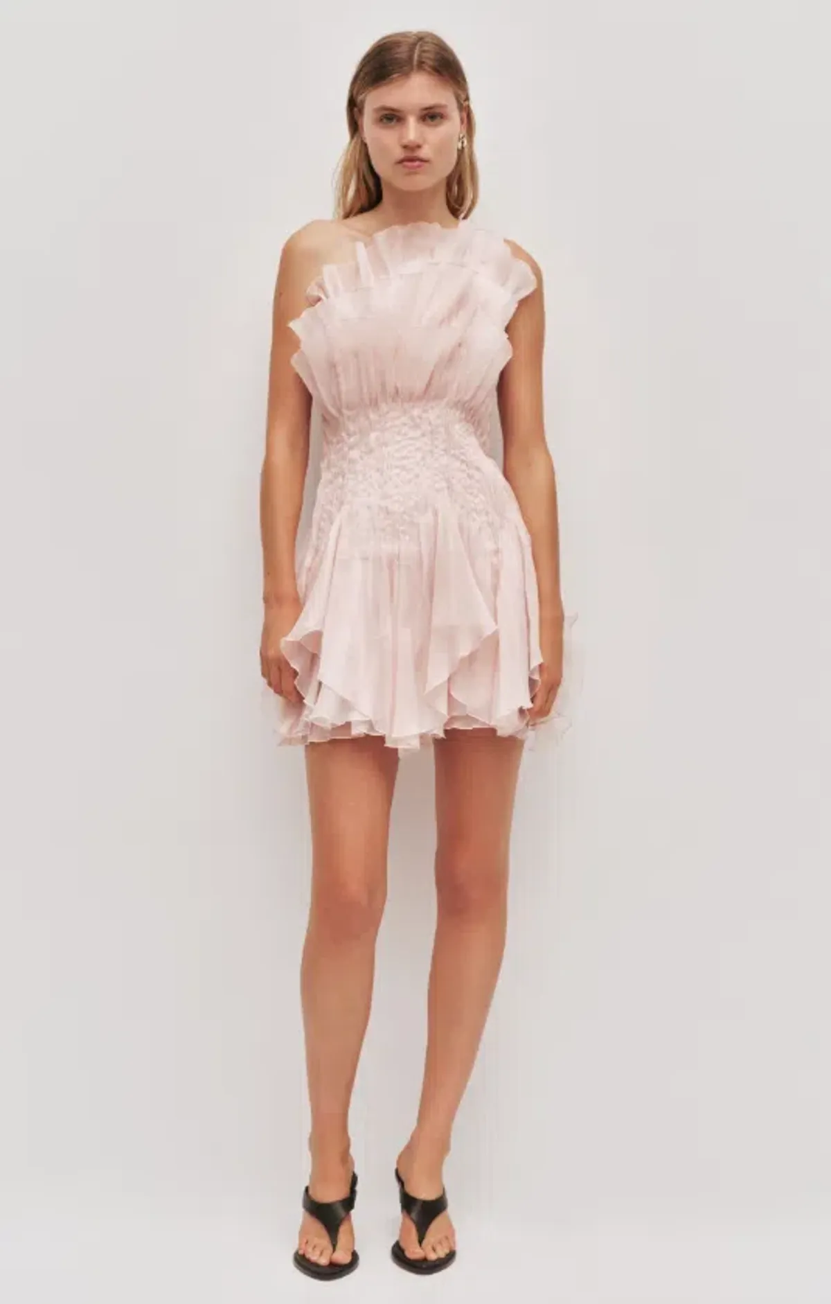 AJE Nisha Mini Dress Rosewater Size 6 for rent on The Volte - main image