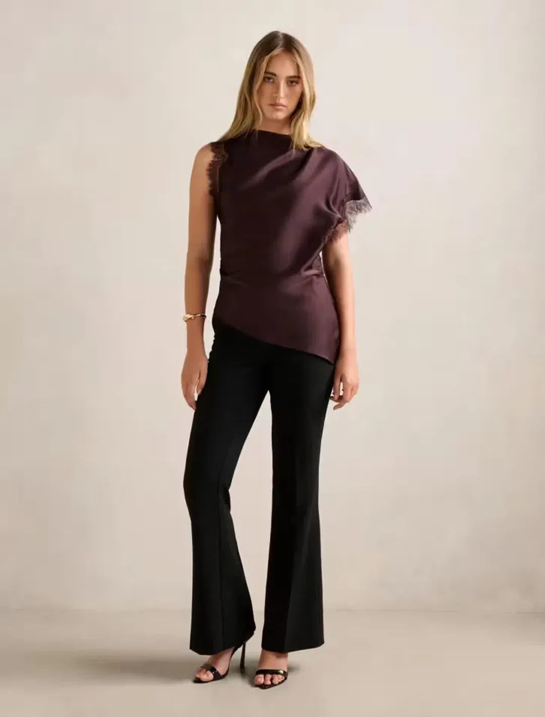 Forever New Dixie Asymmetric Lace Top Size 12 for rent on The Volte - main image