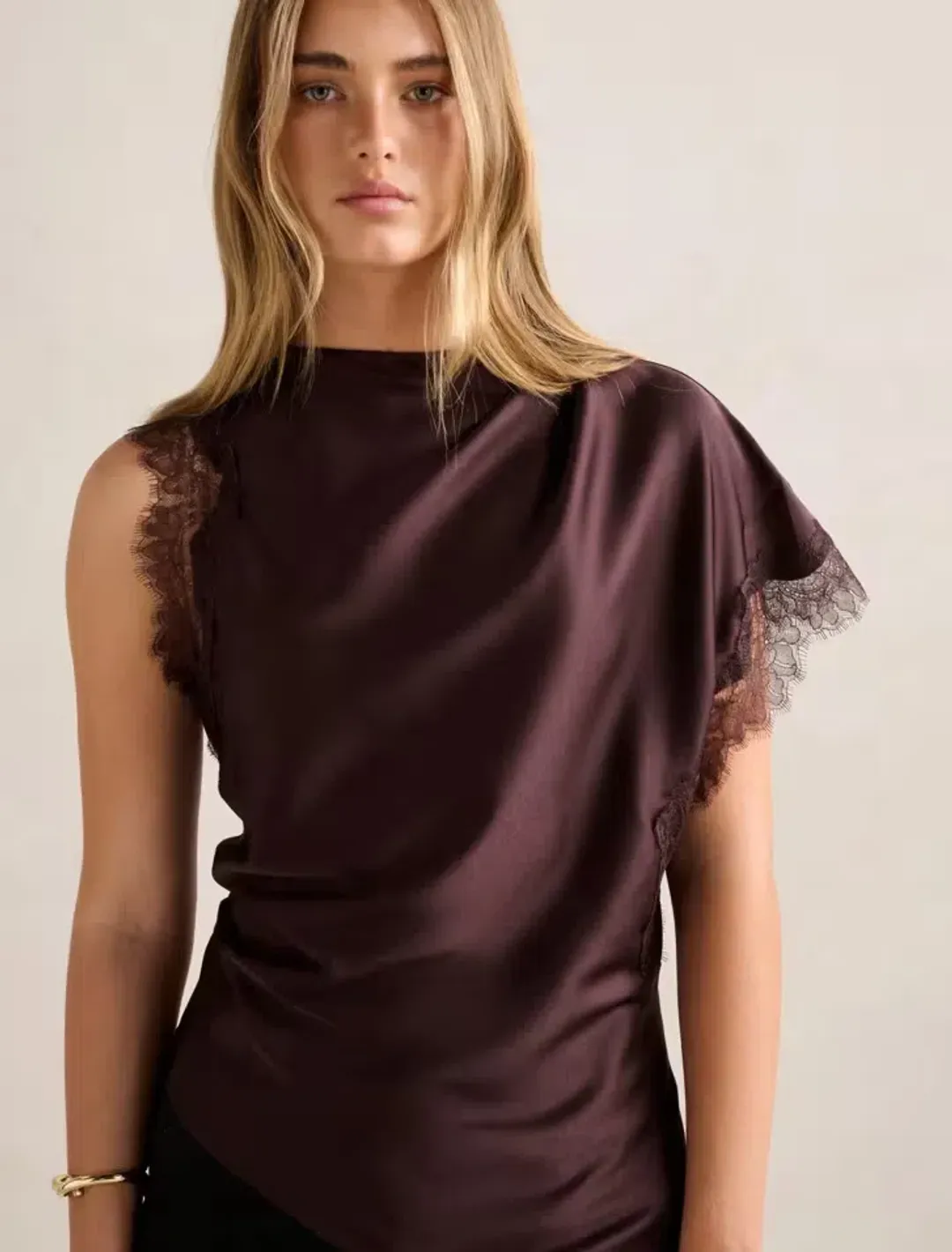 Forever New Dixie Asymmetric Lace Top Size 12 for rent on The Volte - main image