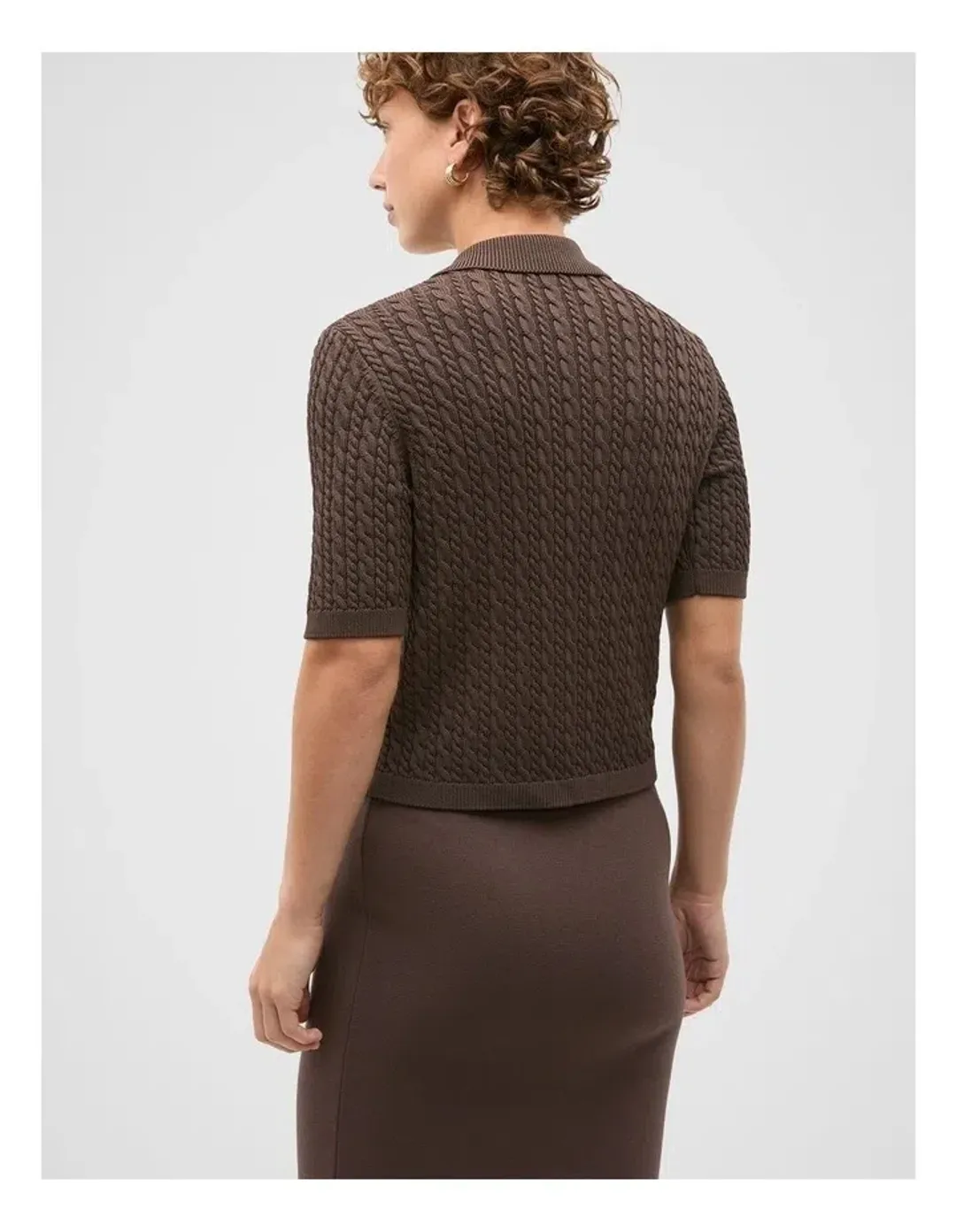 Seed Heritage Crepe Knit Cable Cardigan Size M for rent on The Volte - main image