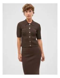 Seed Heritage Crepe Knit Cable Cardigan Size M for rent on The Volte - image 1