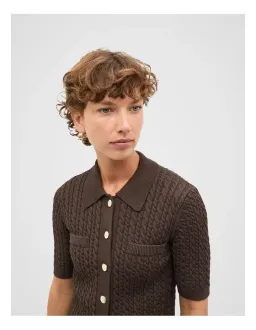 Seed Heritage Crepe Knit Cable Cardigan Size M for rent on The Volte - image 3