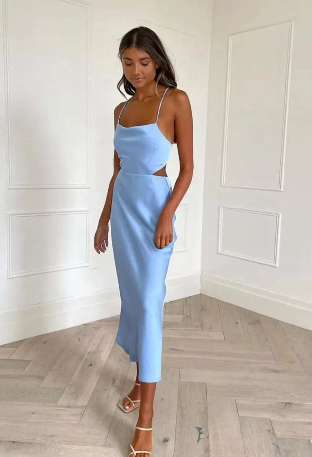 Bec & Bridge Raquel Midi Dress - Sky Blue - Size 8 for rent on The Volte - main image