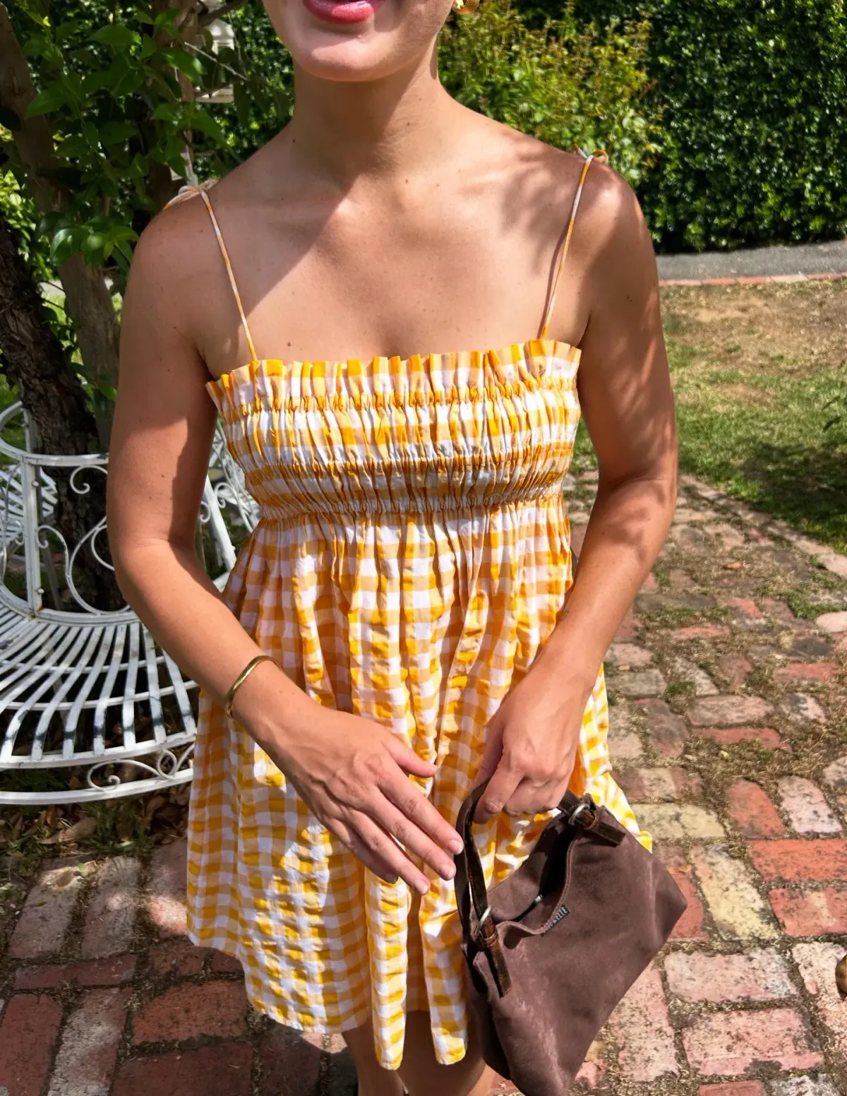 Ayanna Mini Dress in Papaya for rent on The Volte - main image