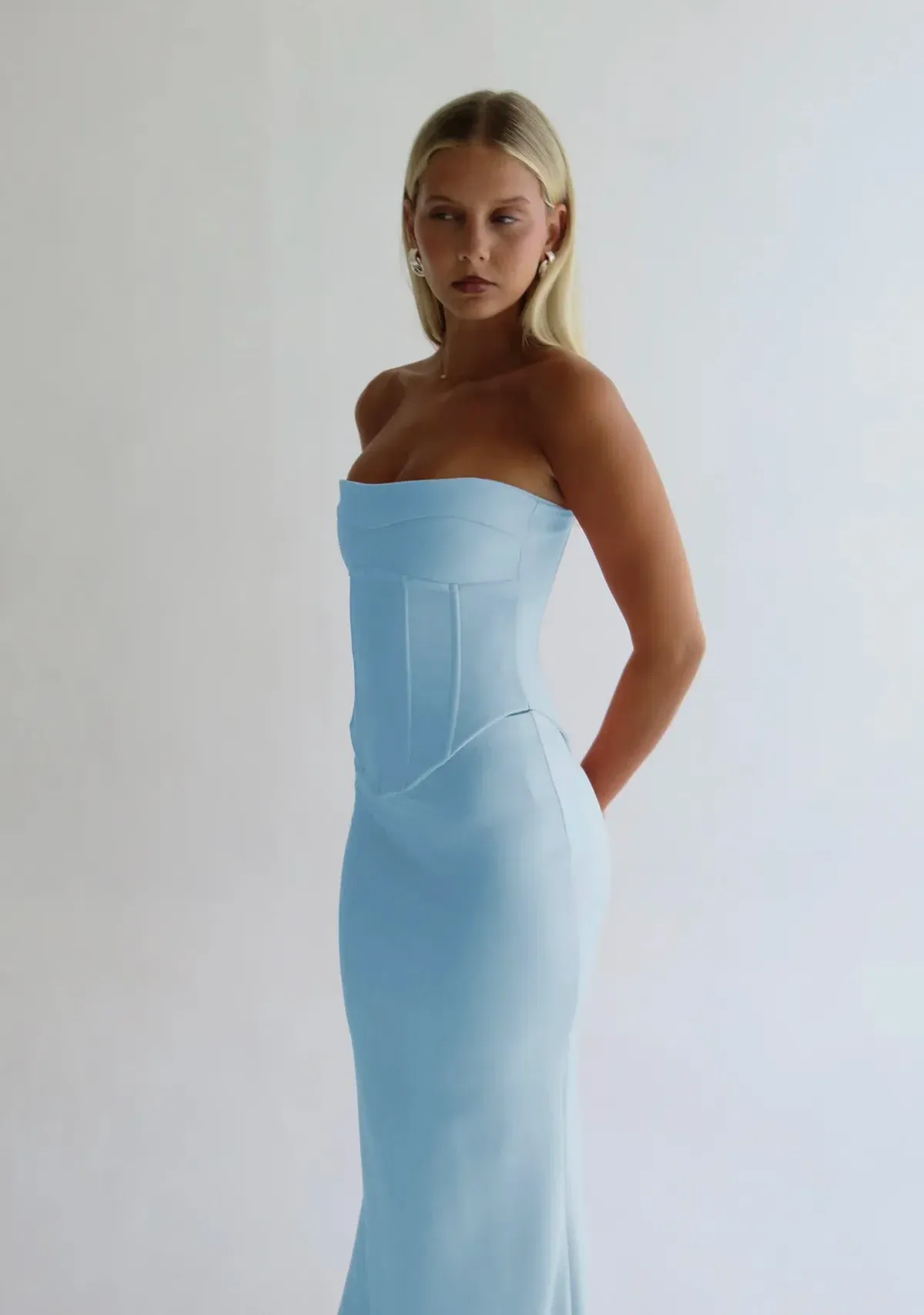 HNTR The Label LOUIE GOWN | BABY BLUE Size 8 for rent on The Volte - main image