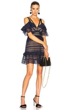 Self Portrait Striped Panelled dress size 8 for rent on The Volte - image 1
