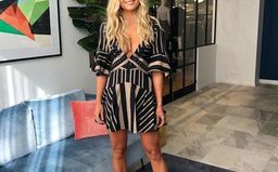 Acler Archer Mini Dress Bronze Stripe Size 6 for rent on The Volte - image 3