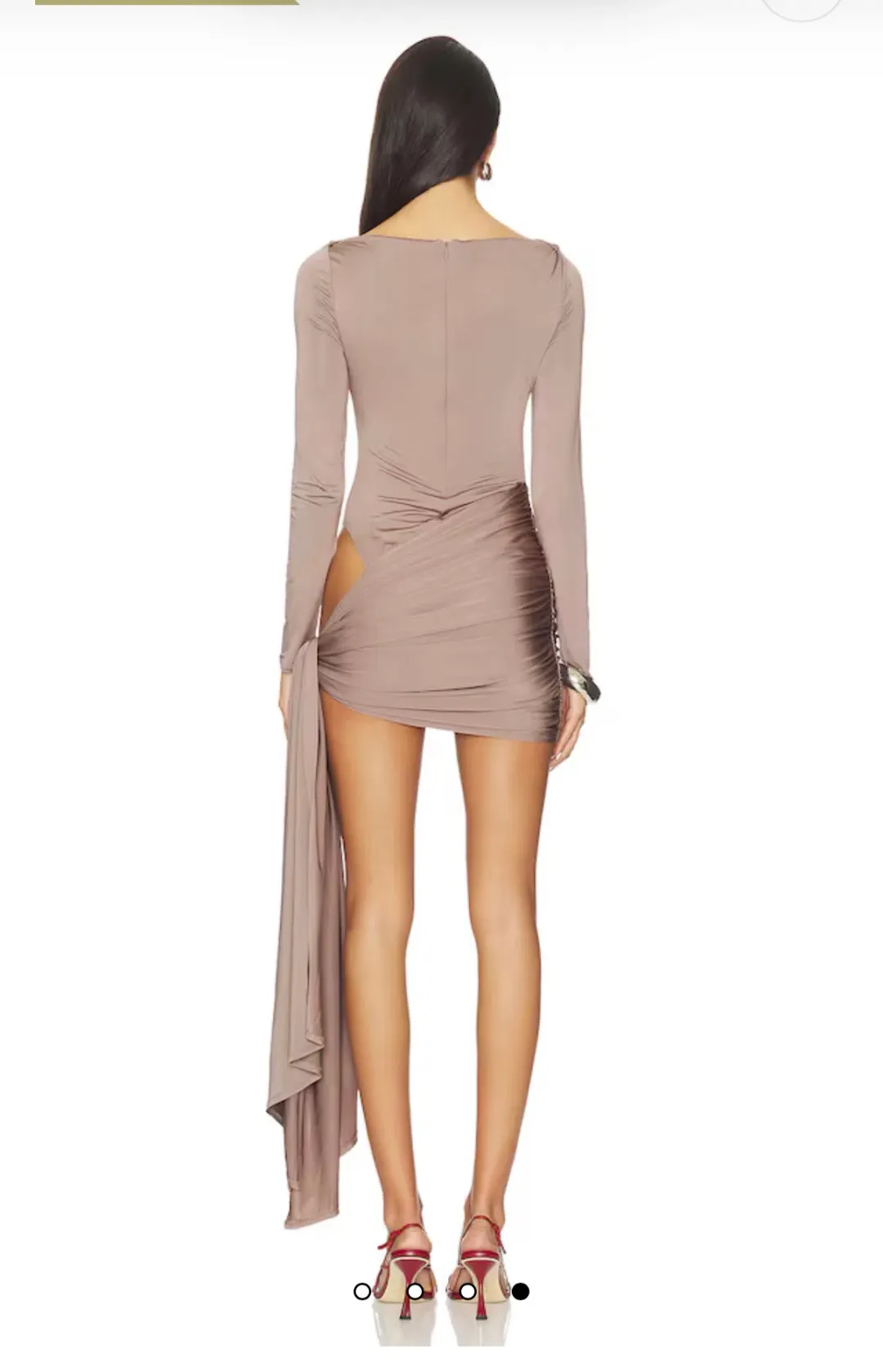 Imari Mini Dress in Taupe for rent on The Volte - main image