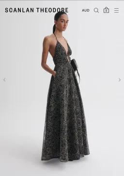 Scanlan Theodore black cornelli gown for rent on The Volte - image 5