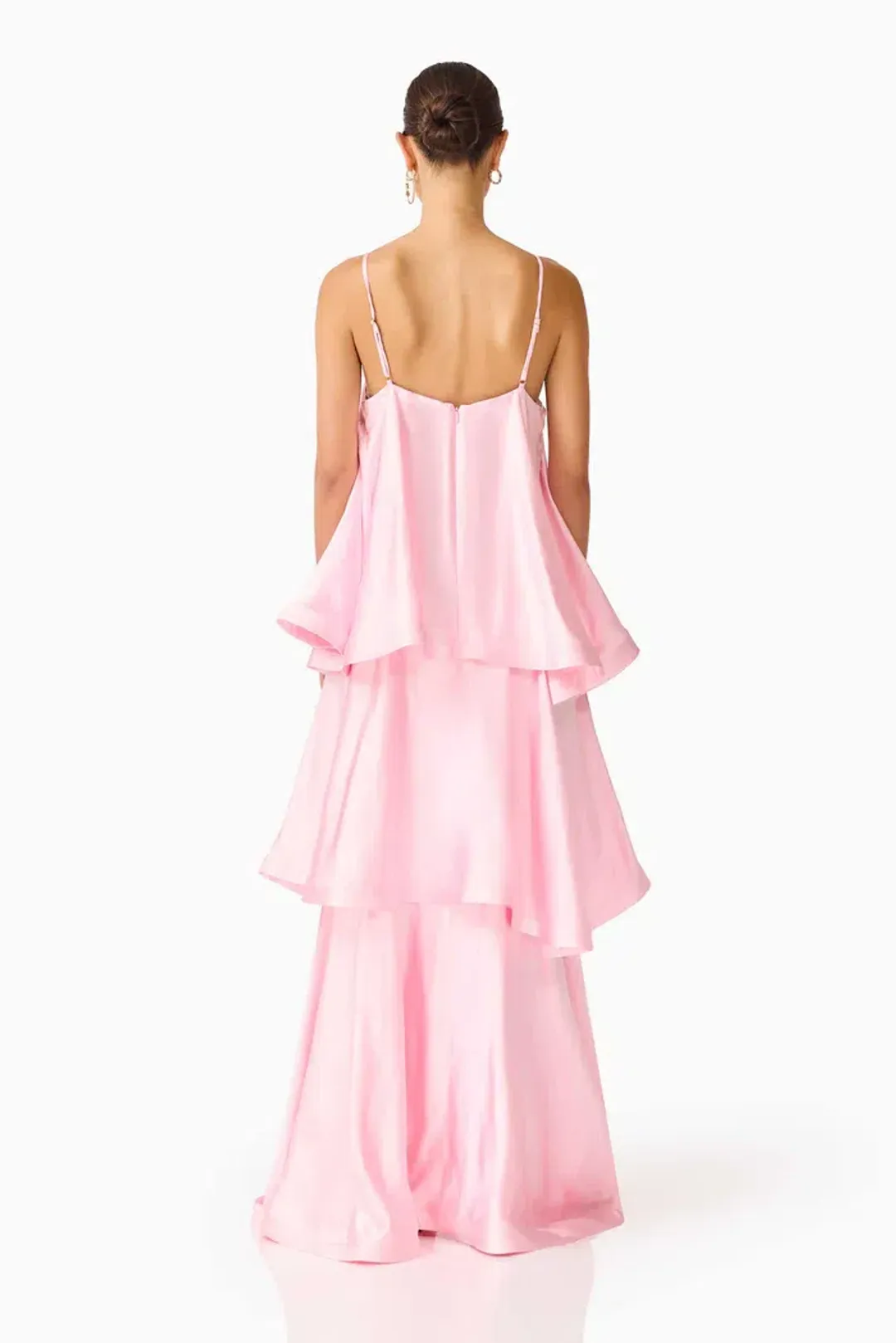 Tilly Tiered Maxi Dress in Pale Pink Size Small for rent on The Volte - main image