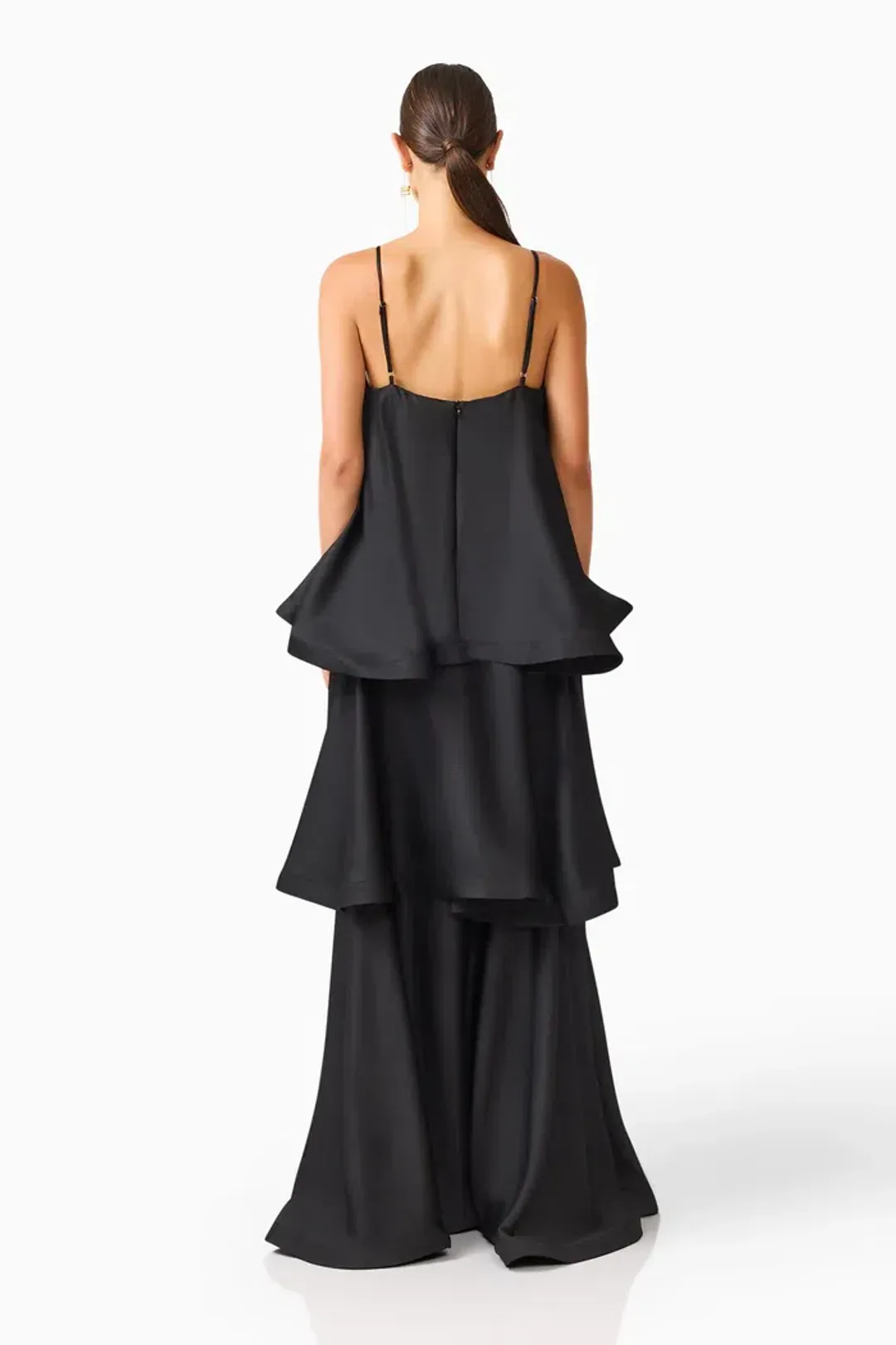 Tilly Tiered Maxi Dress in Black Size Small for rent on The Volte - main image