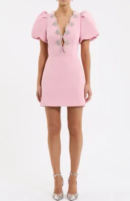 Rebecca Vallance Harlynn Puff Sleeve Mini Dress Size 10 for rent on The Volte - image 1