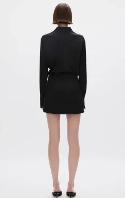 Rachel Gilbert Hallie Shirt & Mini Skirt Set in Black AU 6 for rent on The Volte - image 3