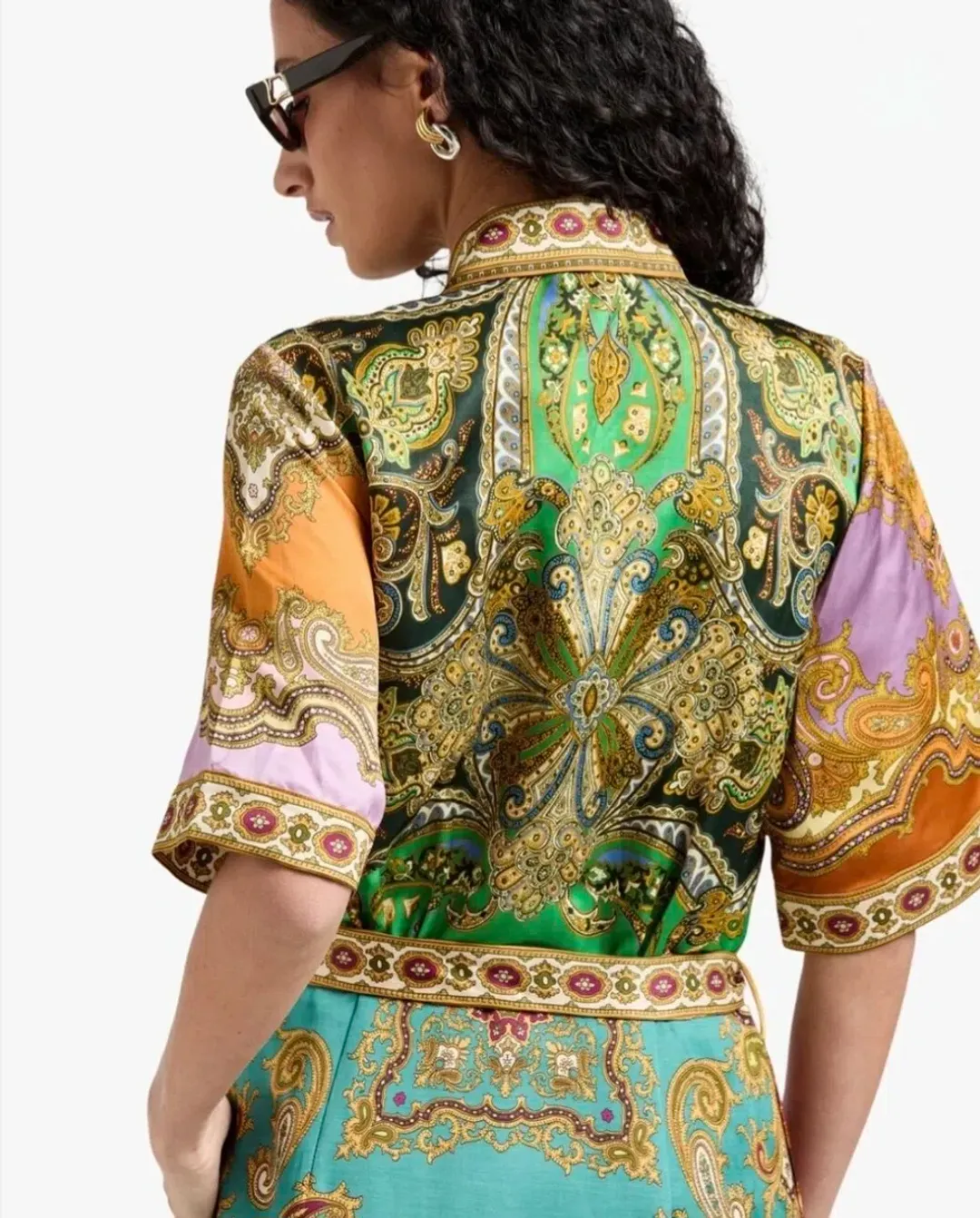 Alemais Clemenza Spliced Mini Dress Paisley print Size 10 for rent on The Volte - main image