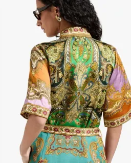 Alemais Clemenza Spliced Mini Dress Paisley print Size 10 for rent on The Volte - image 4