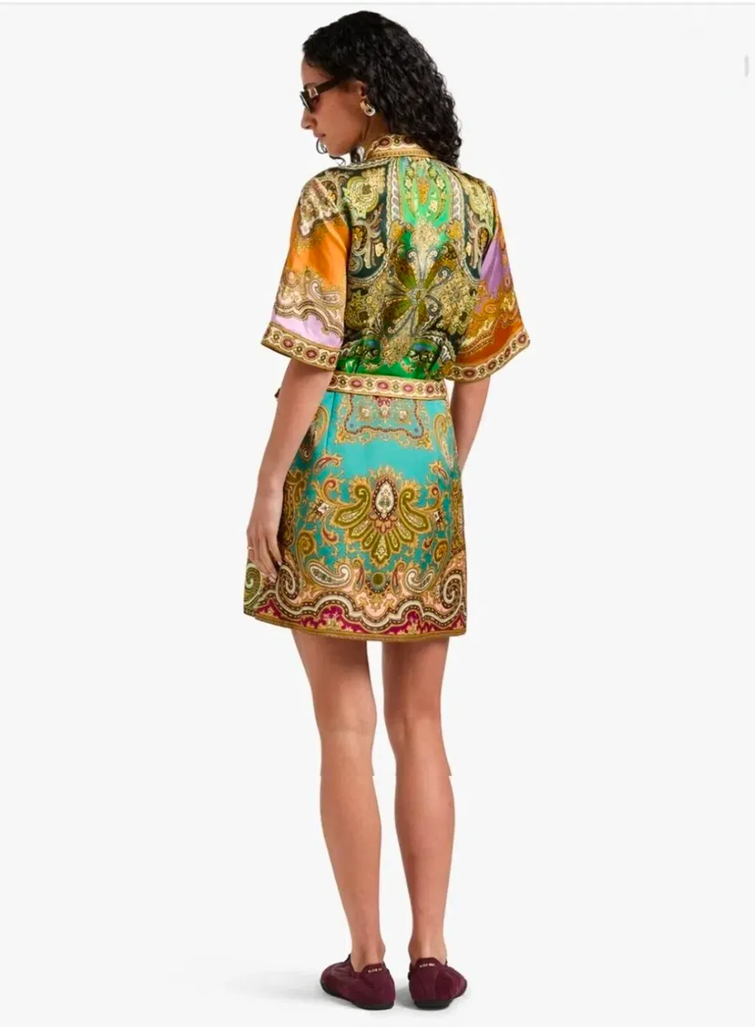 Alemais Clemenza Spliced Mini Dress Paisley print Size 10 for rent on The Volte - main image