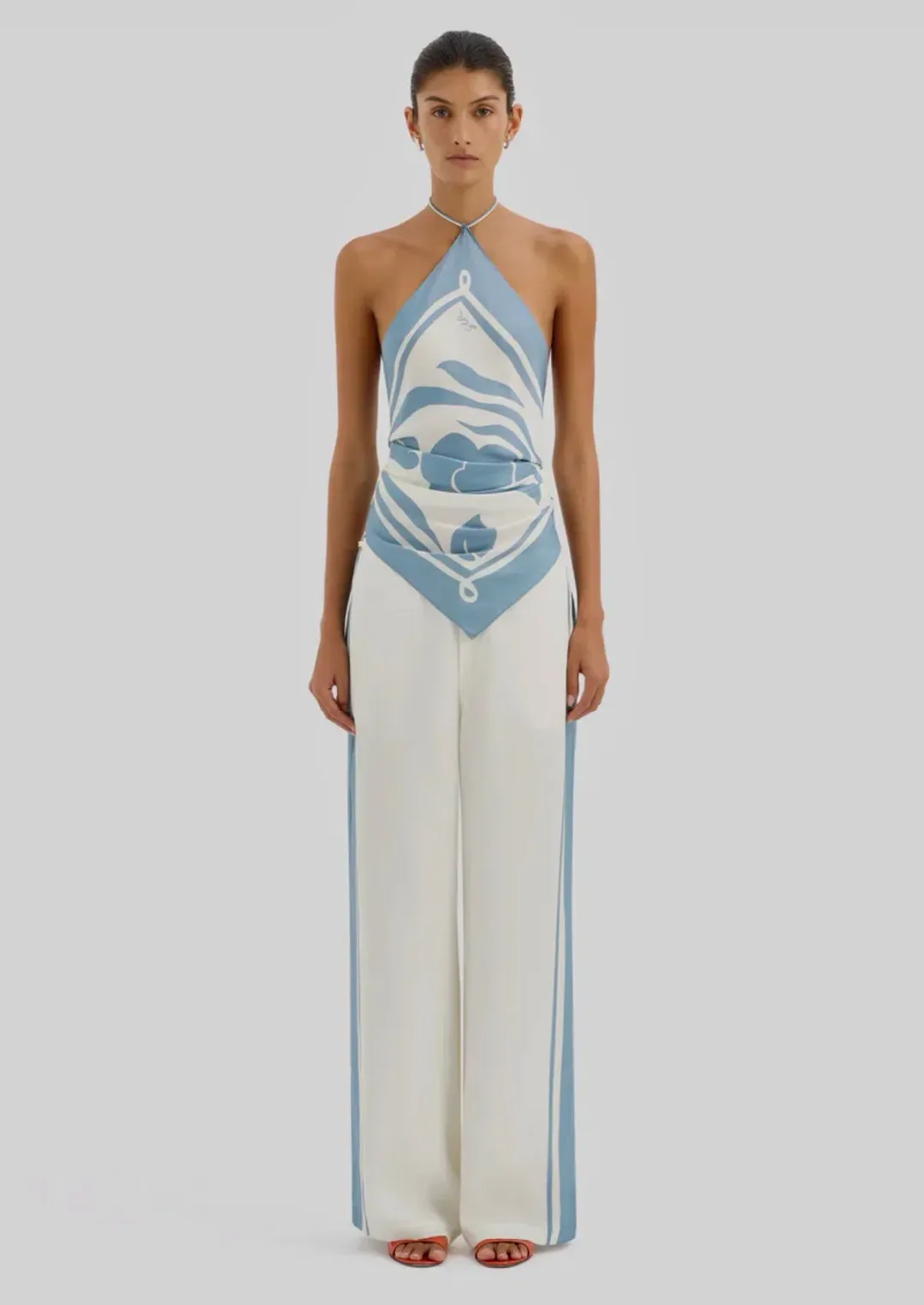 Sir the Label Lilou Silk Scarf Top and Silk Pant s0 for rent on The Volte - main image