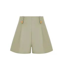 Zimmermann Relaxed Silk Shirt (Size OP/AU6) & Luna Wool Silk Tailored Short (Size 1/AU8) in Palm  for rent on The Volte - image 2