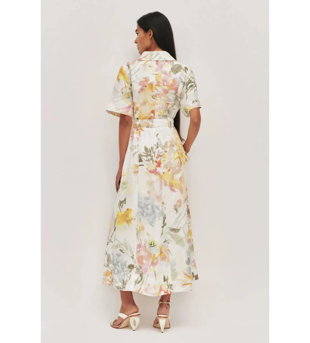 Aje Manon Midi Dress in Jardin Floral Print Size 12 for rent on The Volte - main image