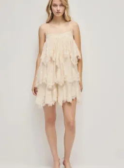 Aje Ophelia Lace Mini in Lemon Size 6 for rent on The Volte - image 3