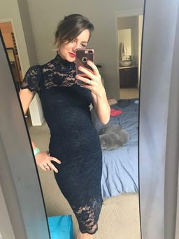 Ganni Flynn Stretch-Lace Turtleneck Dress size 6 for rent on The Volte - image 6