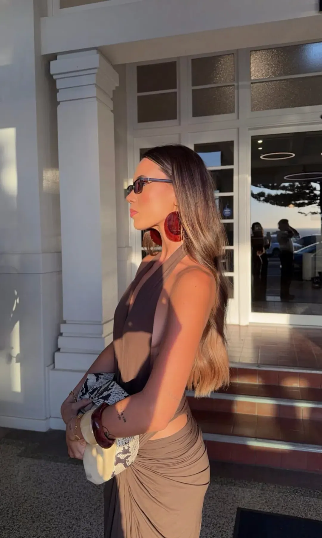 Bec and Bridge Clementine Twist Dress in Milk Chocolate Brown Size 8 for rent on The Volte - main image