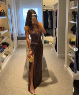 Bec and Bridge Clementine Twist Dress in Milk Chocolate Brown Size 8 for rent on The Volte - image 8