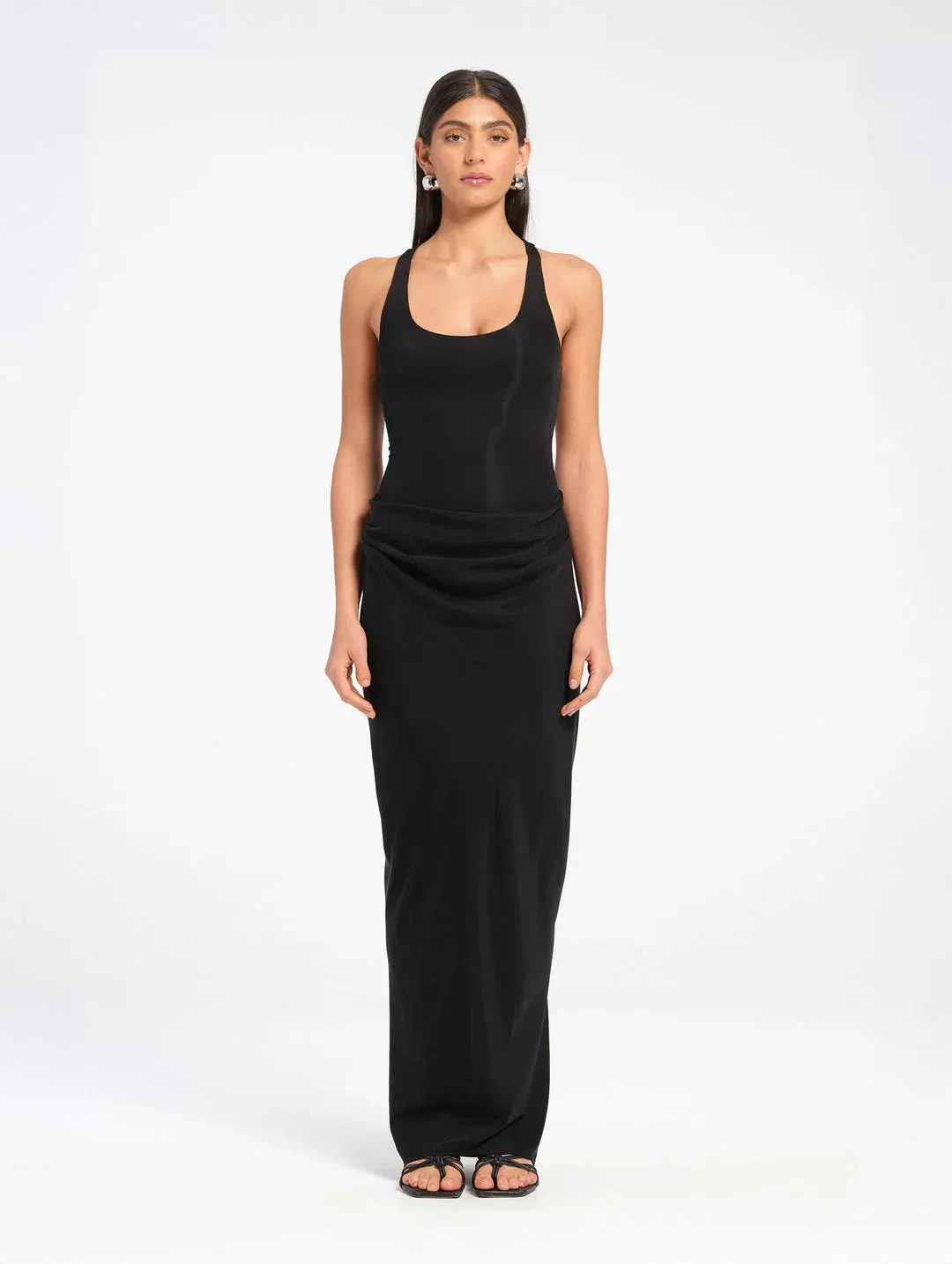 Benni Jade Racer Back Maxi Dress in Black Size 6 for rent on The Volte - main image