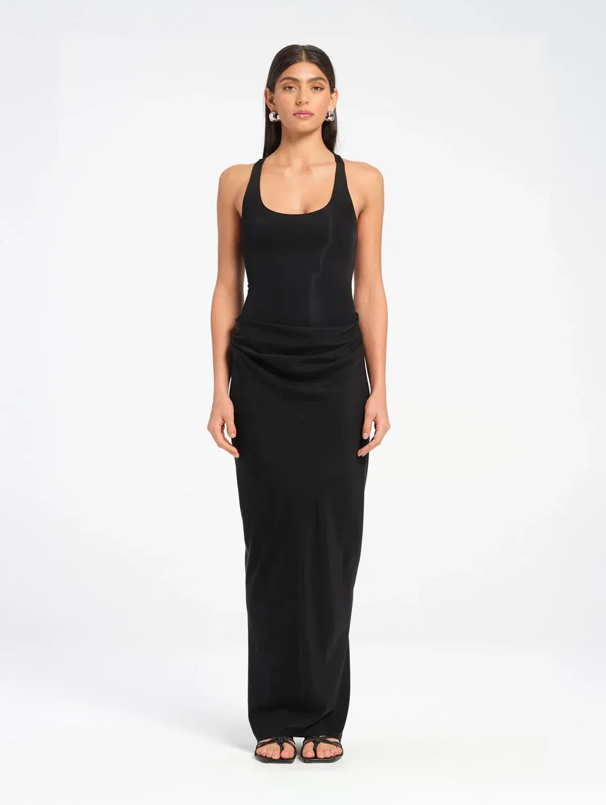 Benni Jade Racer Back Maxi Dress in Black Size 6 for rent on The Volte - main image