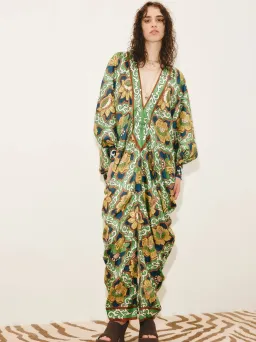 Alemais Liana v neck silk midi dress. Size AU16 for rent on The Volte - image 3