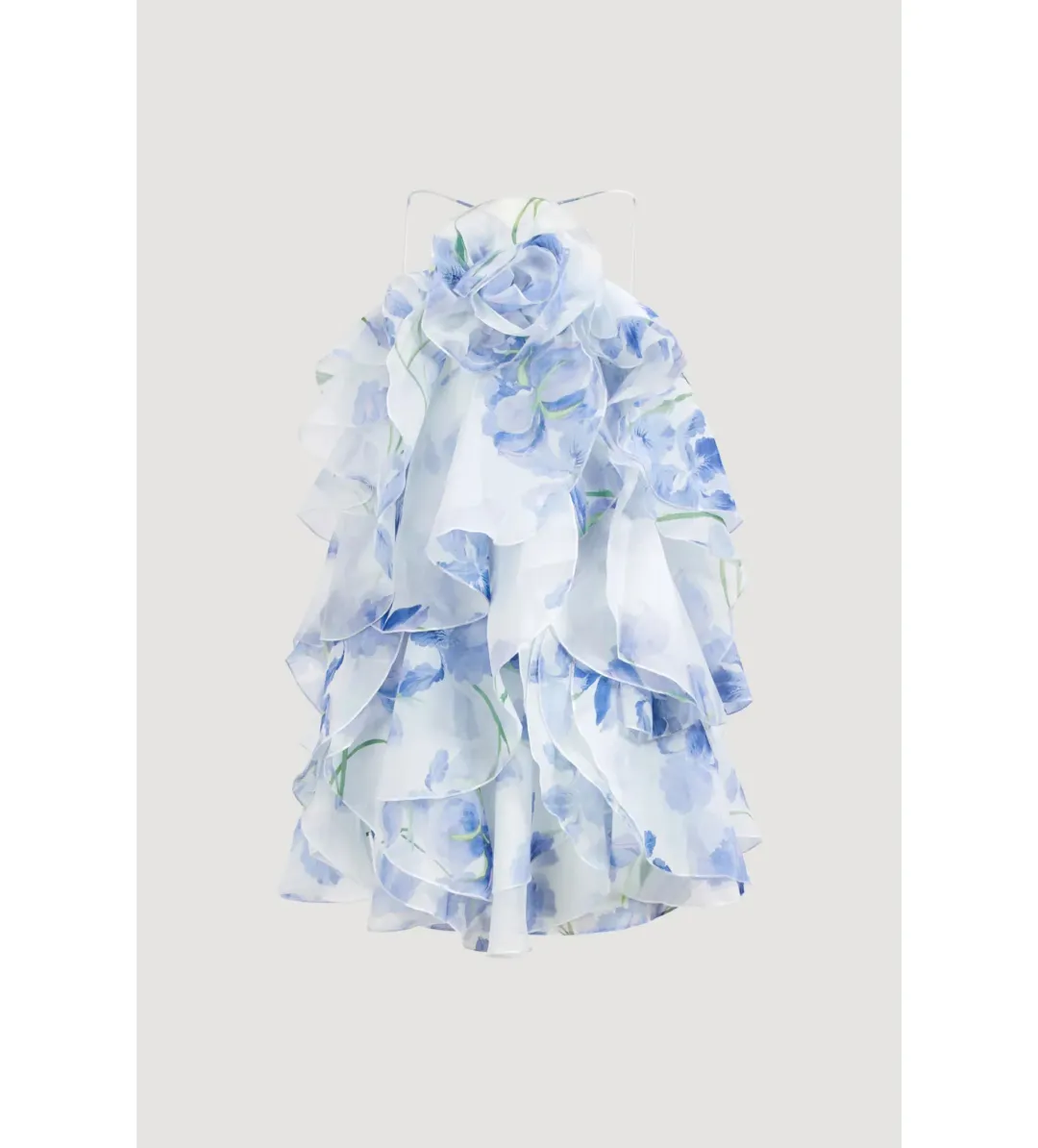 Aje Pandorea Layered Mini Dress Iris Size 10 for rent on The Volte - main image