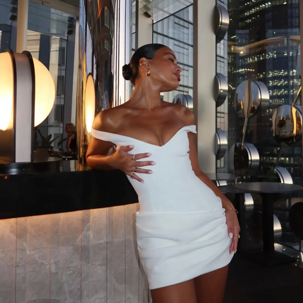 Arcina Ori Avery Dress In Ivory Size Large (12) for rent on The Volte - main image