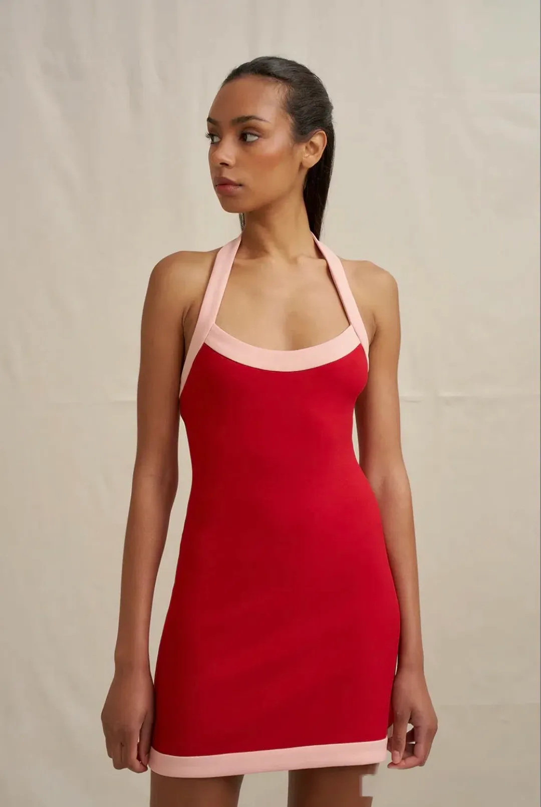 By Johnny Colette Mini Dress Red/Pink Size 8 for rent on The Volte - main image